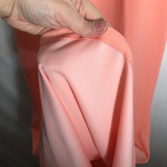 Woman’s Peach Floor Length Dress. Embellished Top. Size L - Picture 5 of 7